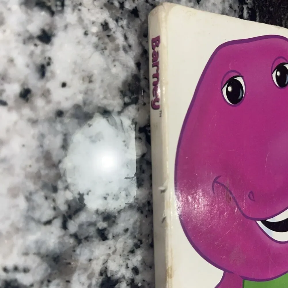 1997 BARNEY Interactive Talking Hardcover Children's Book Bedtime Story Dinosaur